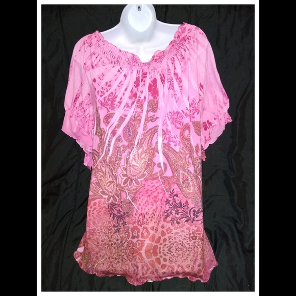 NEW DIRECTIONS off-shoulder top with bling - Picture 2 of 6